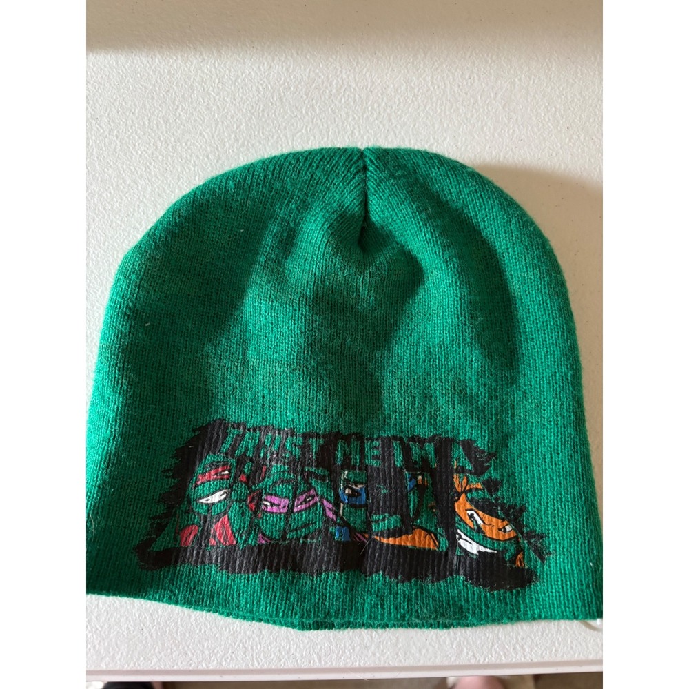 Nickelodeon Teenage Mutant Ninja Turtles Kids Green Knit Beanie Hat TMNT 2015